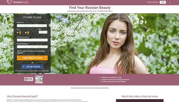 Russian Cupid Homepage beautiful Russian young woman posing sensually 